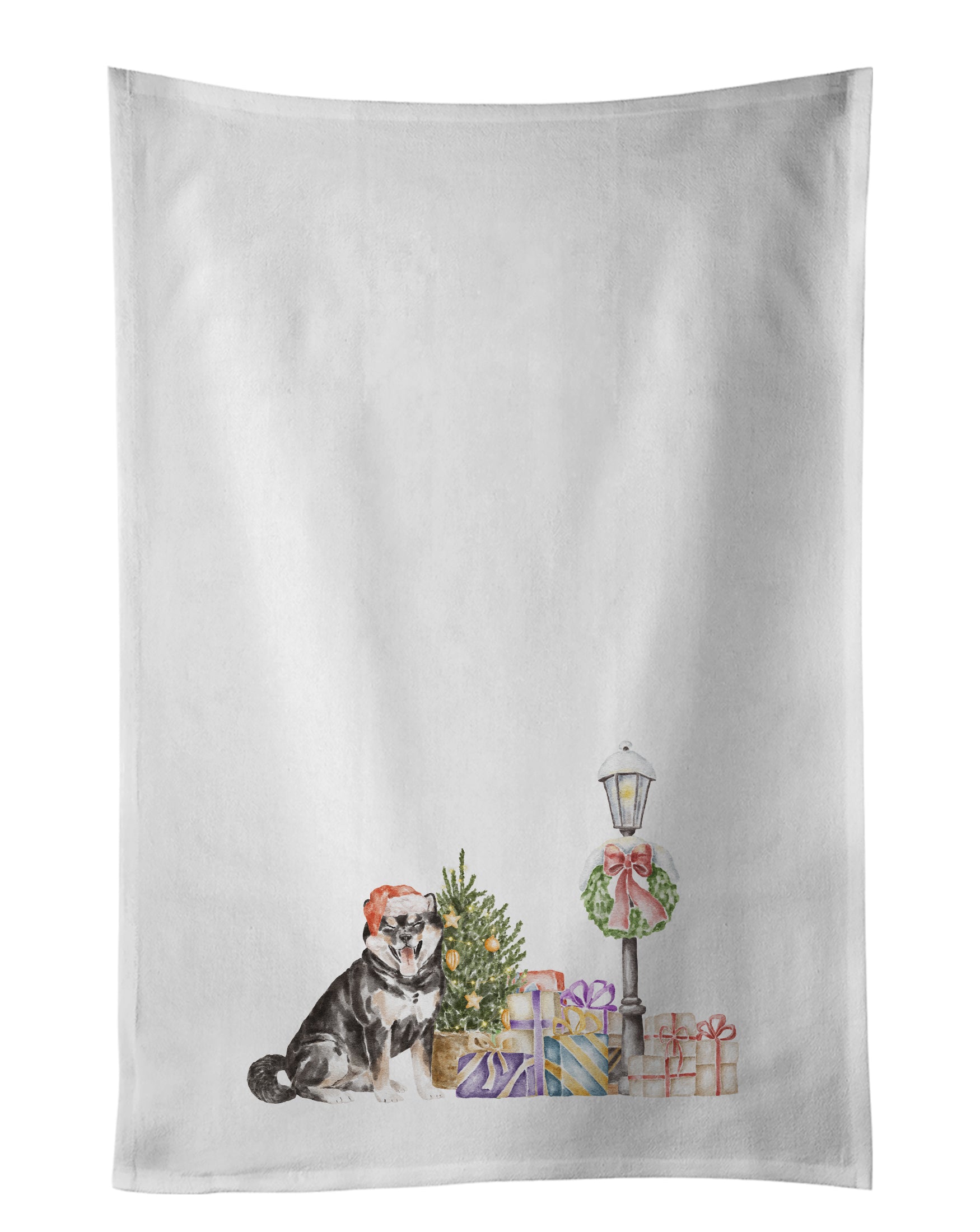 Buy this Shiba Inu Black and Tan Smiling Kitchen Towel Set of 2