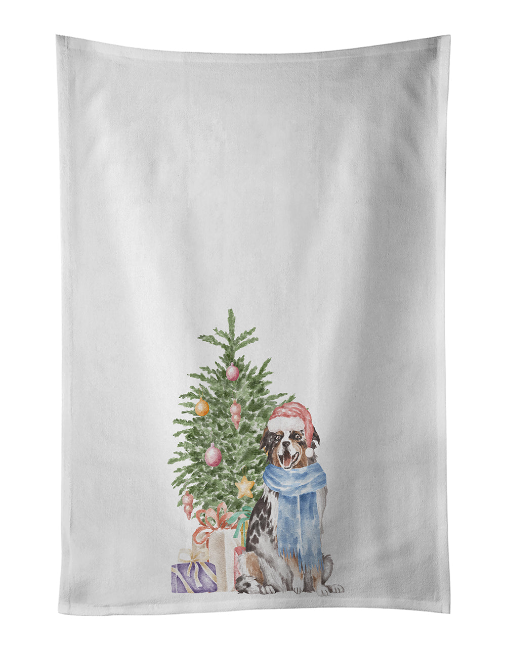 Buy this Australian Shepherd Christmas Presents and Tree Kitchen Towel Set of 2