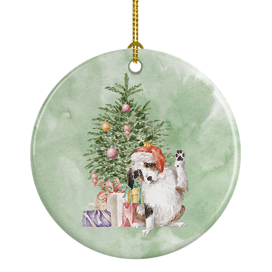 Buy this Australian Shepherd High Five Christmas Presents and Tree Ceramic Ornament