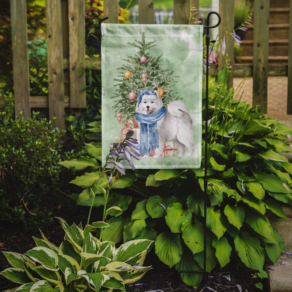 Samoyed #2 Christmas Presents and Tree Garden Flag