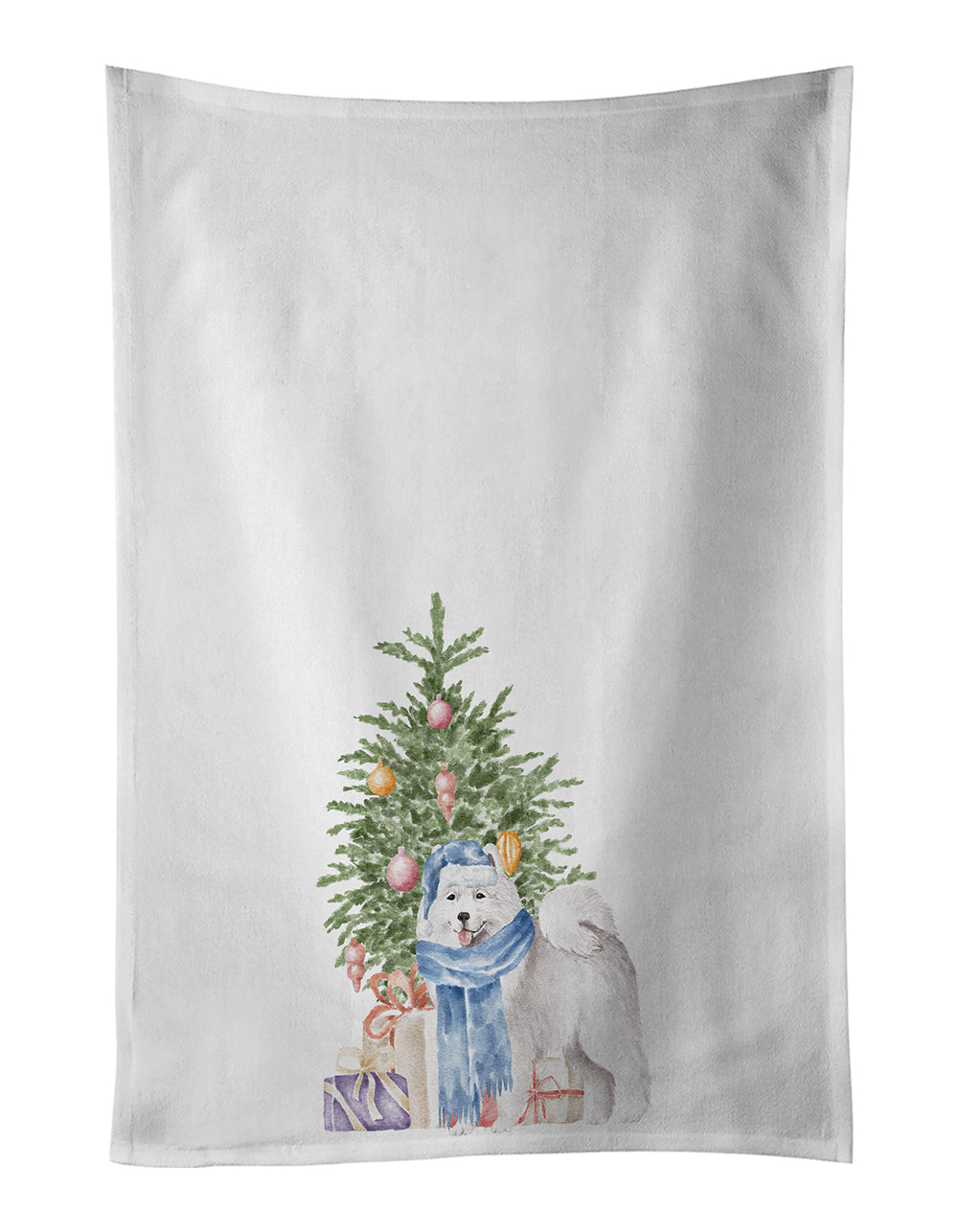 Buy this Samoyed #2 Christmas Presents and Tree Kitchen Towel Set of 2