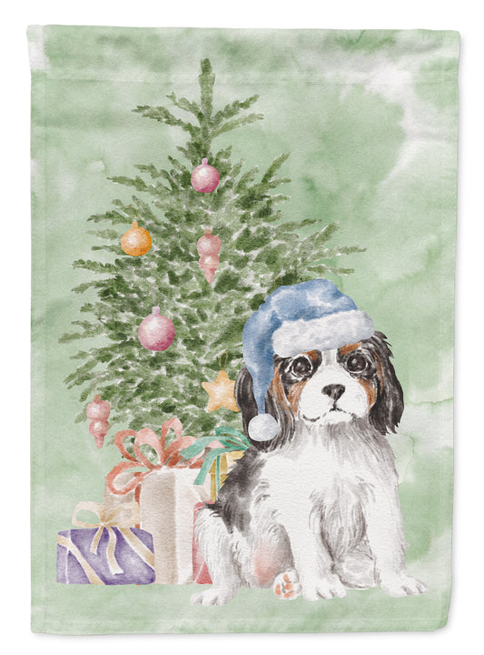 Buy this Cavalier Spaniel Tricolor Puppy Christmas Presents and Tree Garden Flag