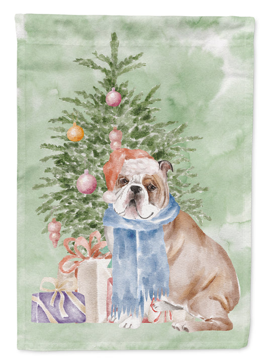 Buy this Bulldog, English Bulldog #2 Christmas Presents and Tree Garden Flag