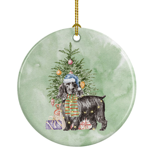 Buy this Cocker Spaniel English Black Christmas Presents and Tree Ceramic Ornament