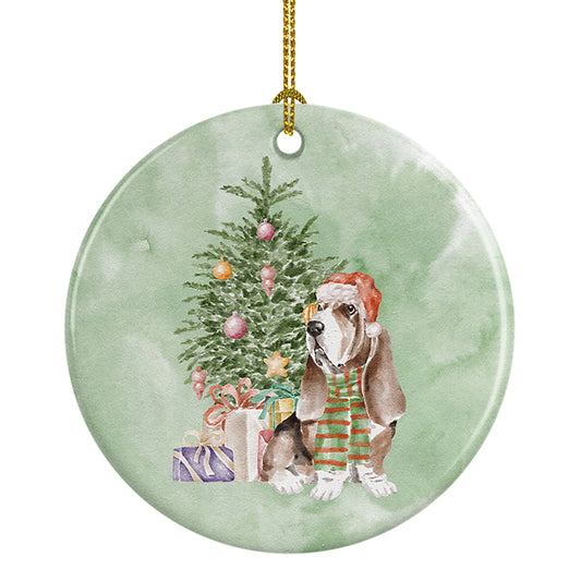 Buy this Basset Hound #3 Christmas Presents and Tree Ceramic Ornament