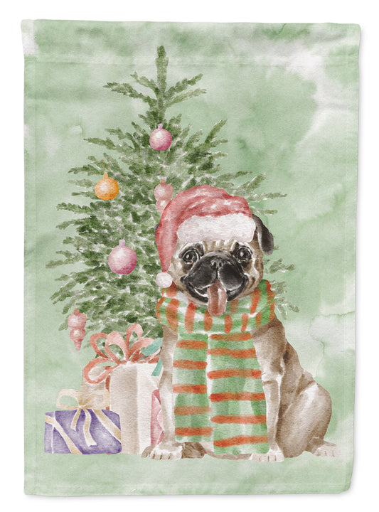 Buy this Pug Fawn Christmas Presents and Tree Garden Flag