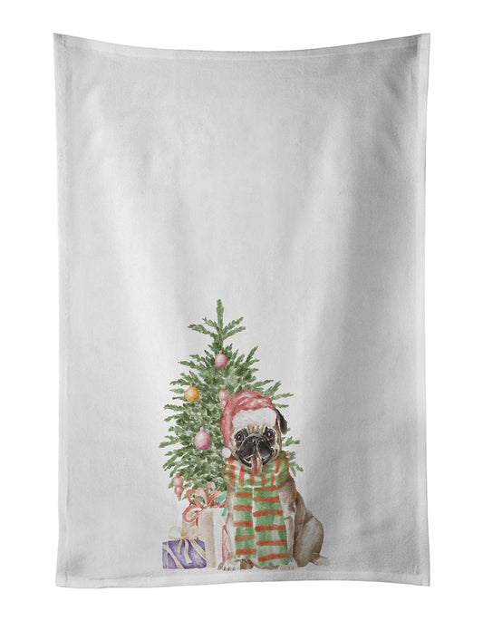 Buy this Pug Fawn Christmas Presents and Tree Kitchen Towel Set of 2