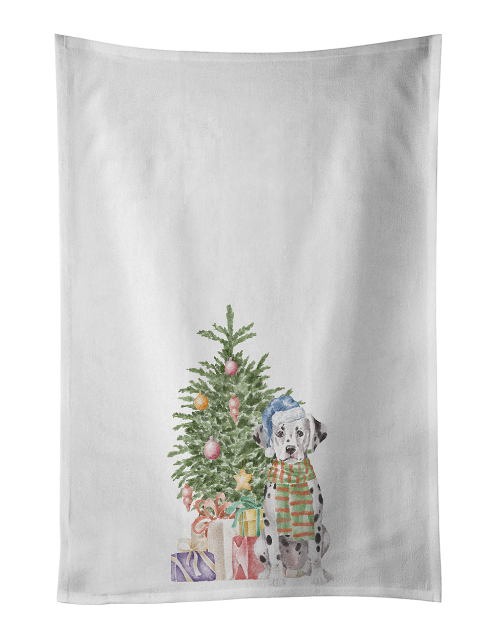 Buy this Dalmatian Puppy Christmas Presents and Tree Kitchen Towel Set of 2