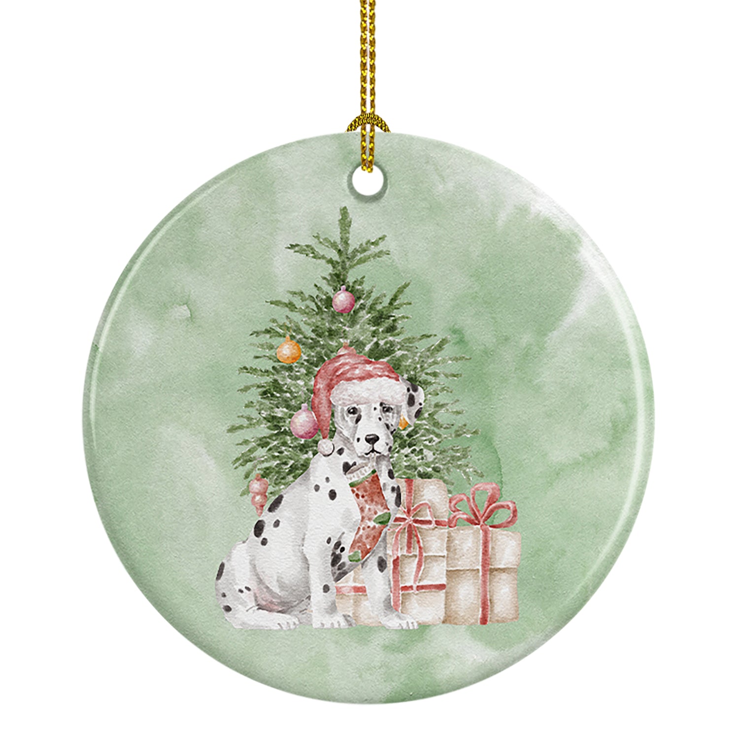 Buy this Dalmatian Christmas Presents and Tree Ceramic Ornament