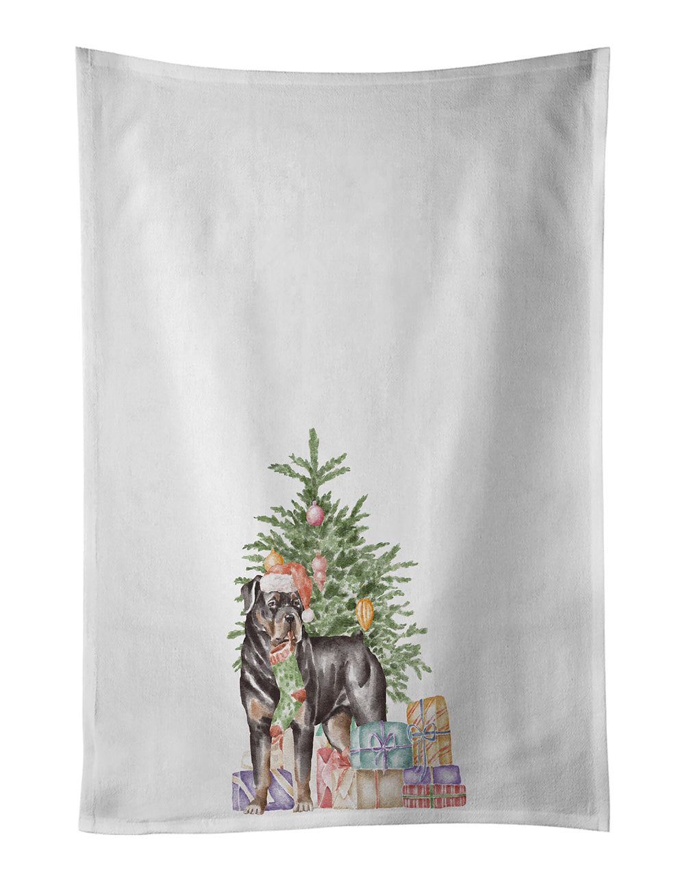 Buy this Rottweiler Christmas Presents and Tree Kitchen Towel Set of 2