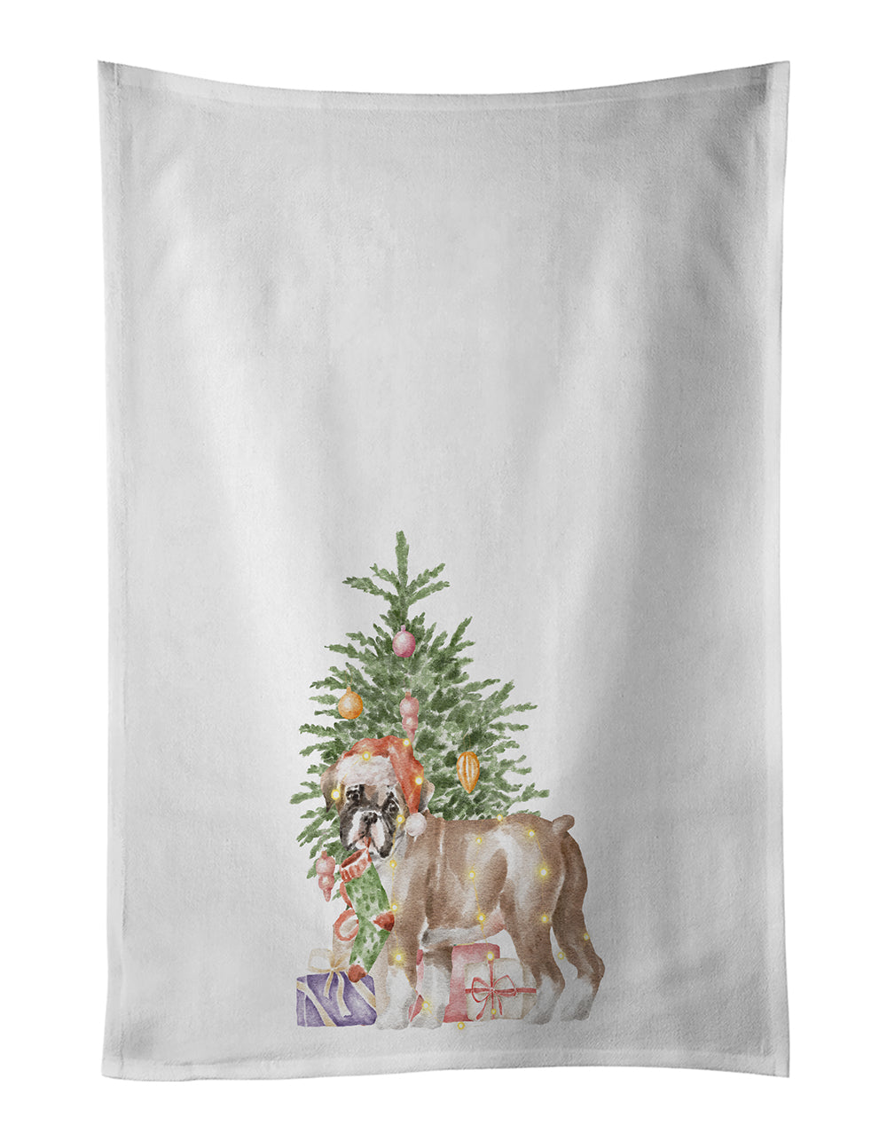 Buy this Boxer Puppy #2 Christmas Presents and Tree Kitchen Towel Set of 2