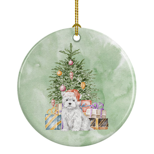 Buy this West Highland White Terrier Puppy Christmas Presents and Tree Ceramic Ornament