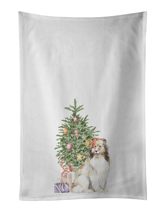 Buy this Sheltie Christmas Presents and Tree Kitchen Towel Set of 2