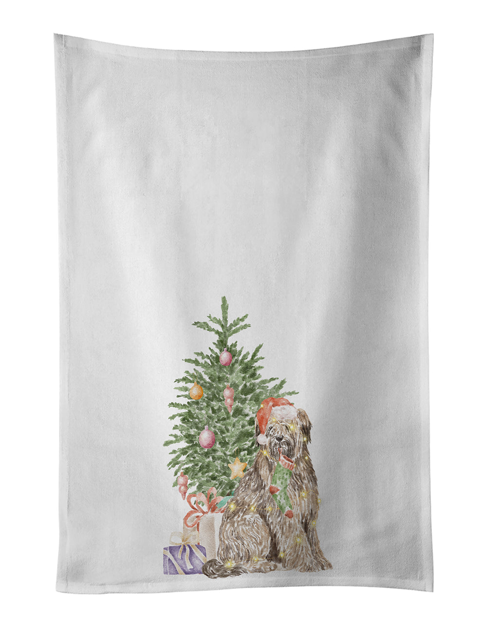 Buy this Briard Christmas Presents and Tree Kitchen Towel Set of 2