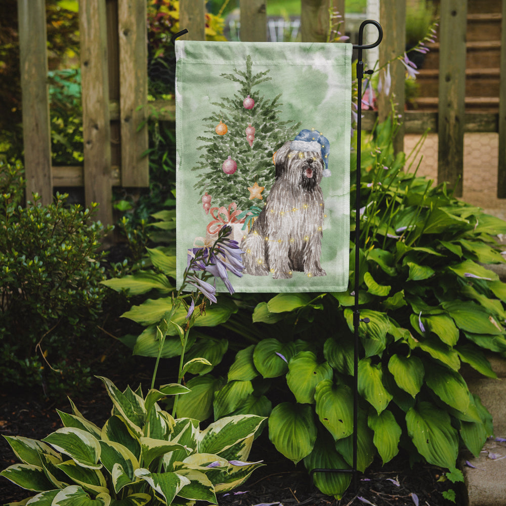 Briard #2 Christmas Presents and Tree Garden Flag
