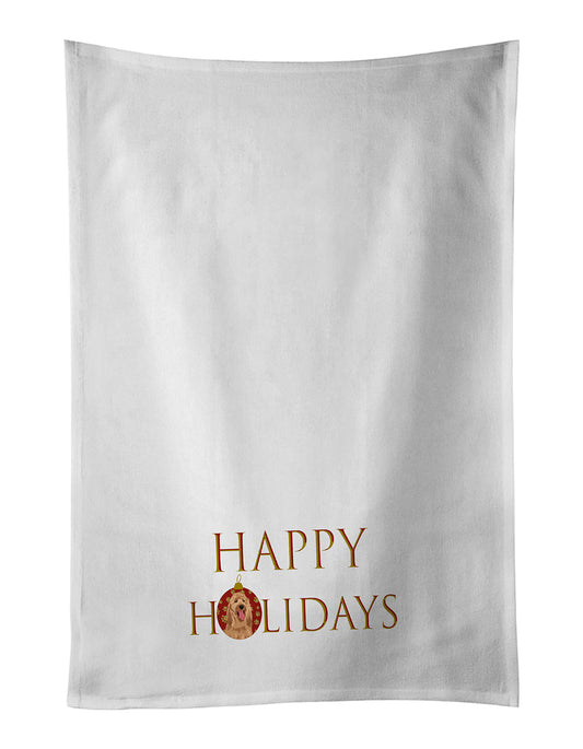 Buy this Doodle Fawn #3 Happy Holidays Kitchen Towel Set of 2