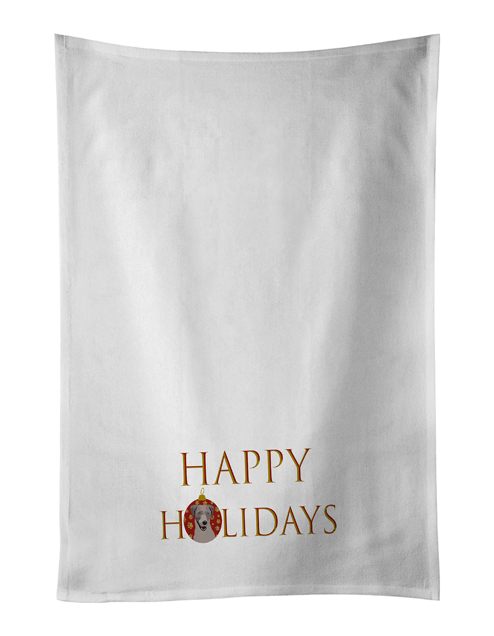 Buy this Labrador Retriever Gray Happy Holidays Kitchen Towel Set of 2