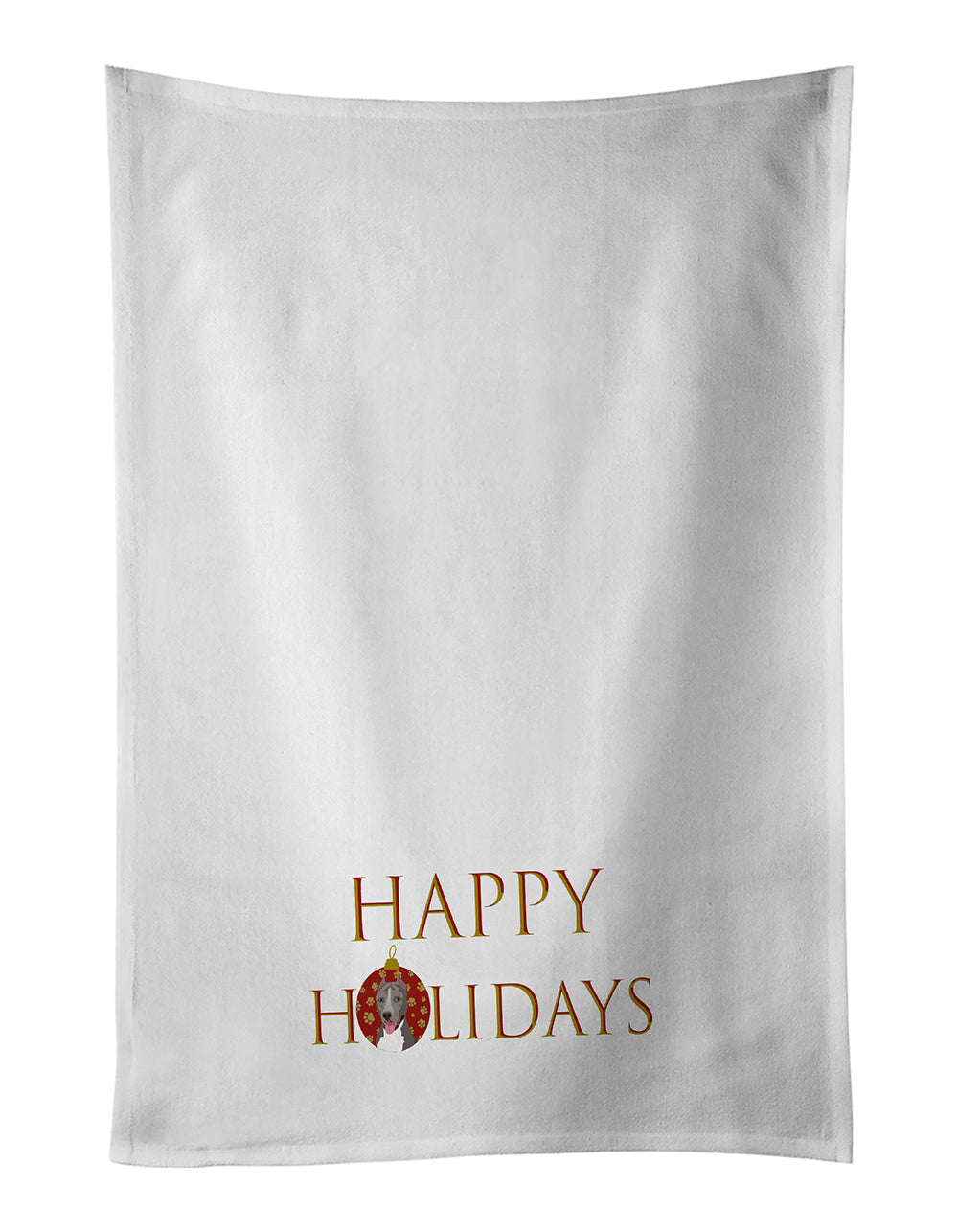 Buy this Pit Bull Blue #5 Happy Holidays Kitchen Towel Set of 2