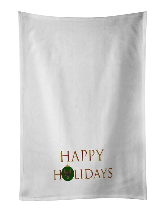 Buy this Peruvian Hairless Dog - Dog Face Happy Holidays Christmas Kitchen Towel Set of 2
