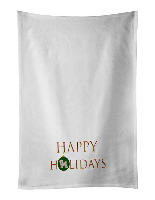 Buy this Bichon Fris� #2 Happy Holidays Kitchen Towel Set of 2