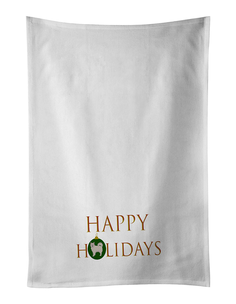 Buy this Italian Spitz  Happy Holidays Kitchen Towel Set of 2