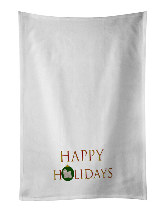 Buy this Lhasa Apso #2 Happy Holidays Kitchen Towel Set of 2