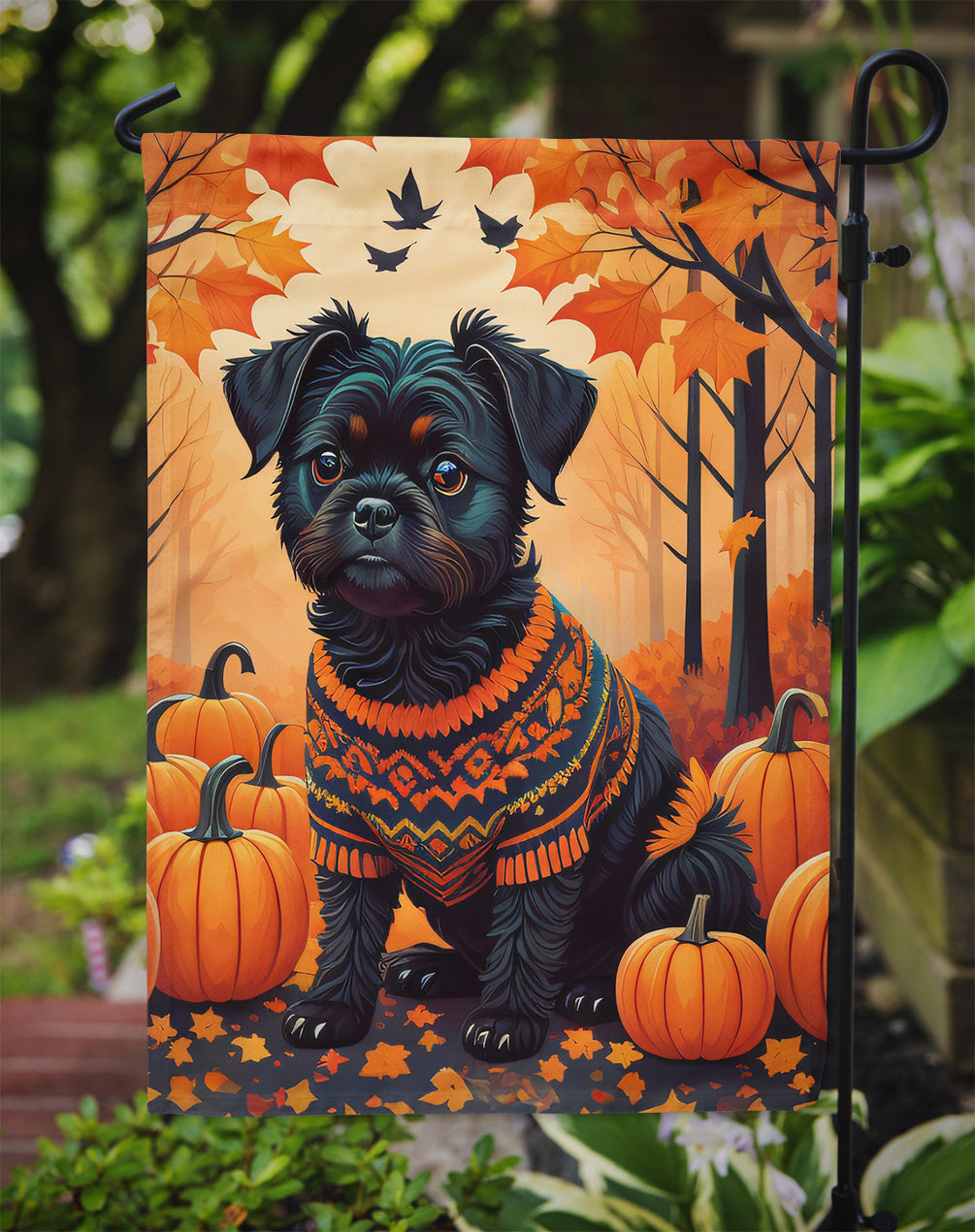 Affenpinscher Fall Garden Flag