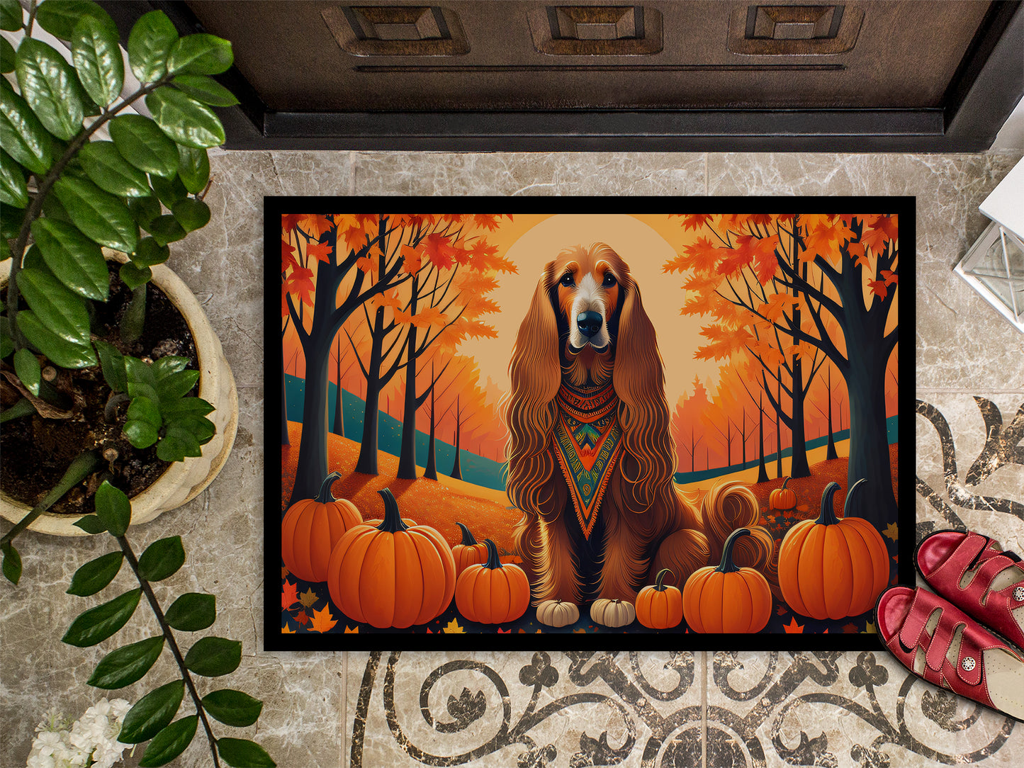 Afghan Hound Fall Doormat