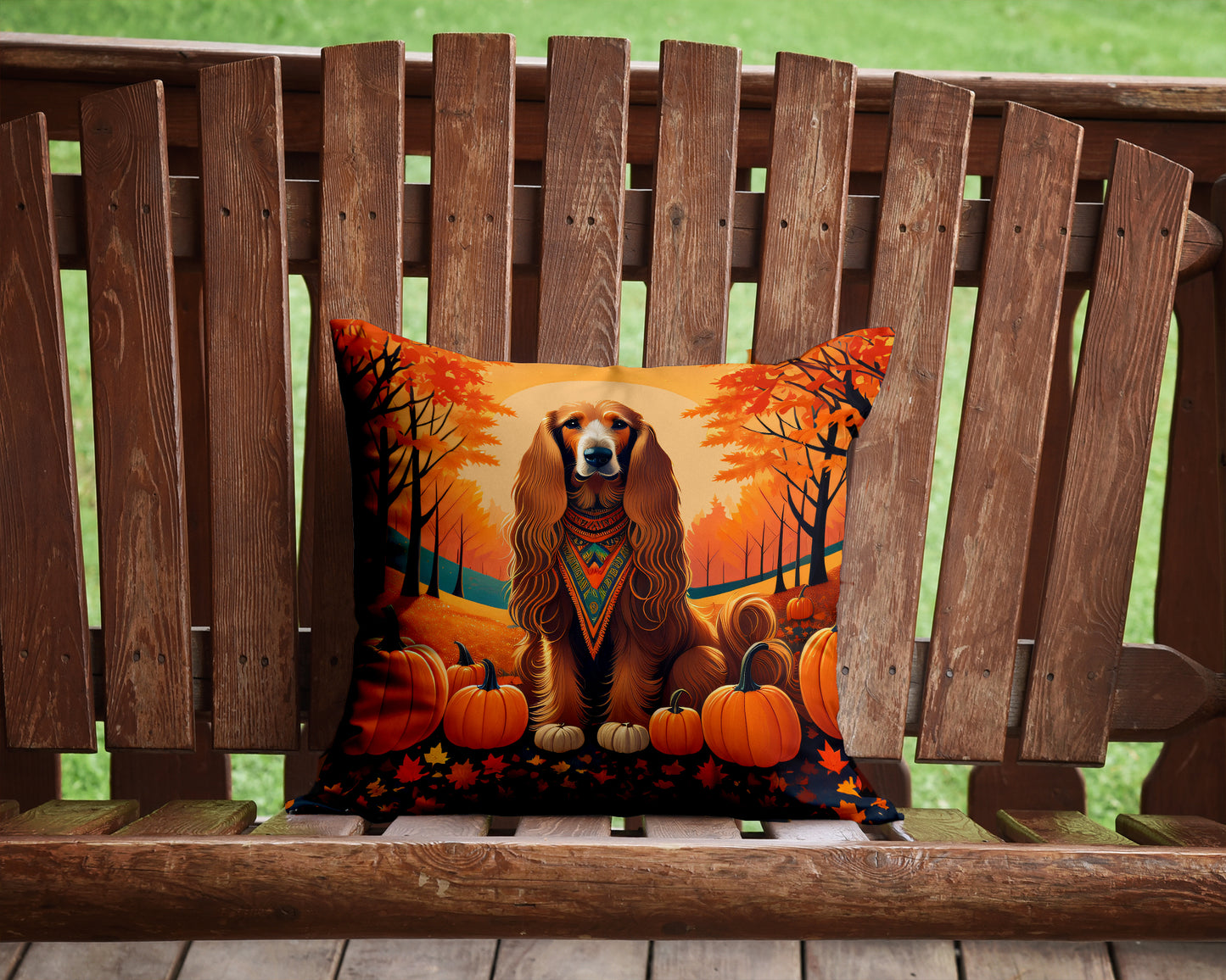 Afghan Hound Fall Throw Pillow