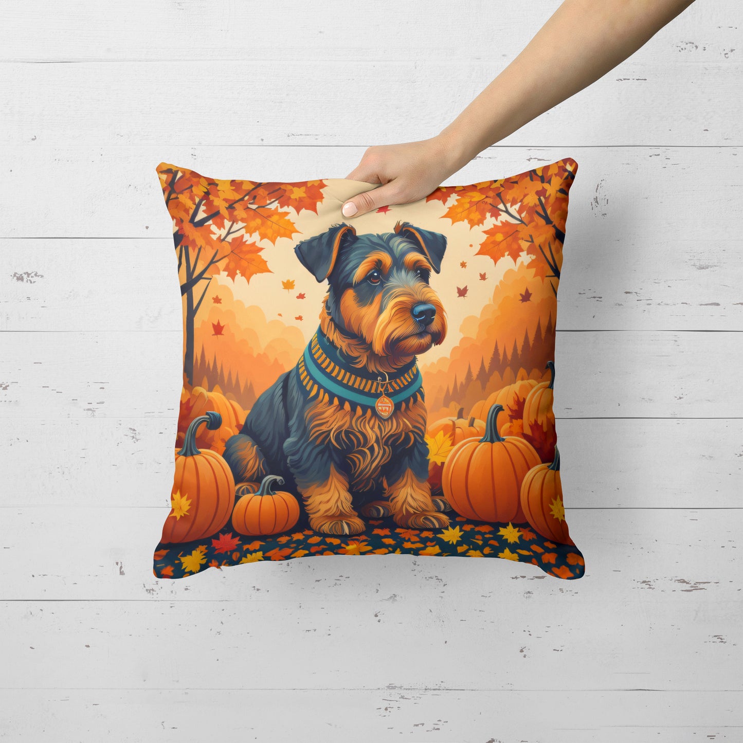 Airedale Terrier Fall Throw Pillow