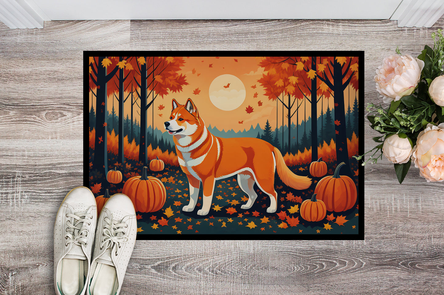 Akita Fall Doormat