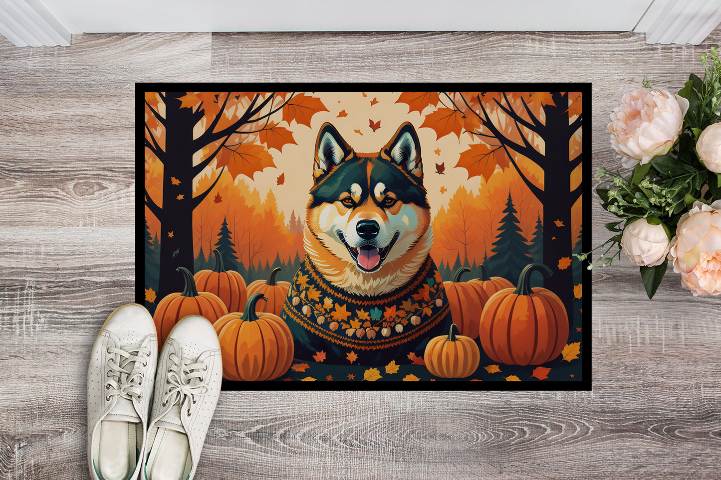 Akita Fall Doormat