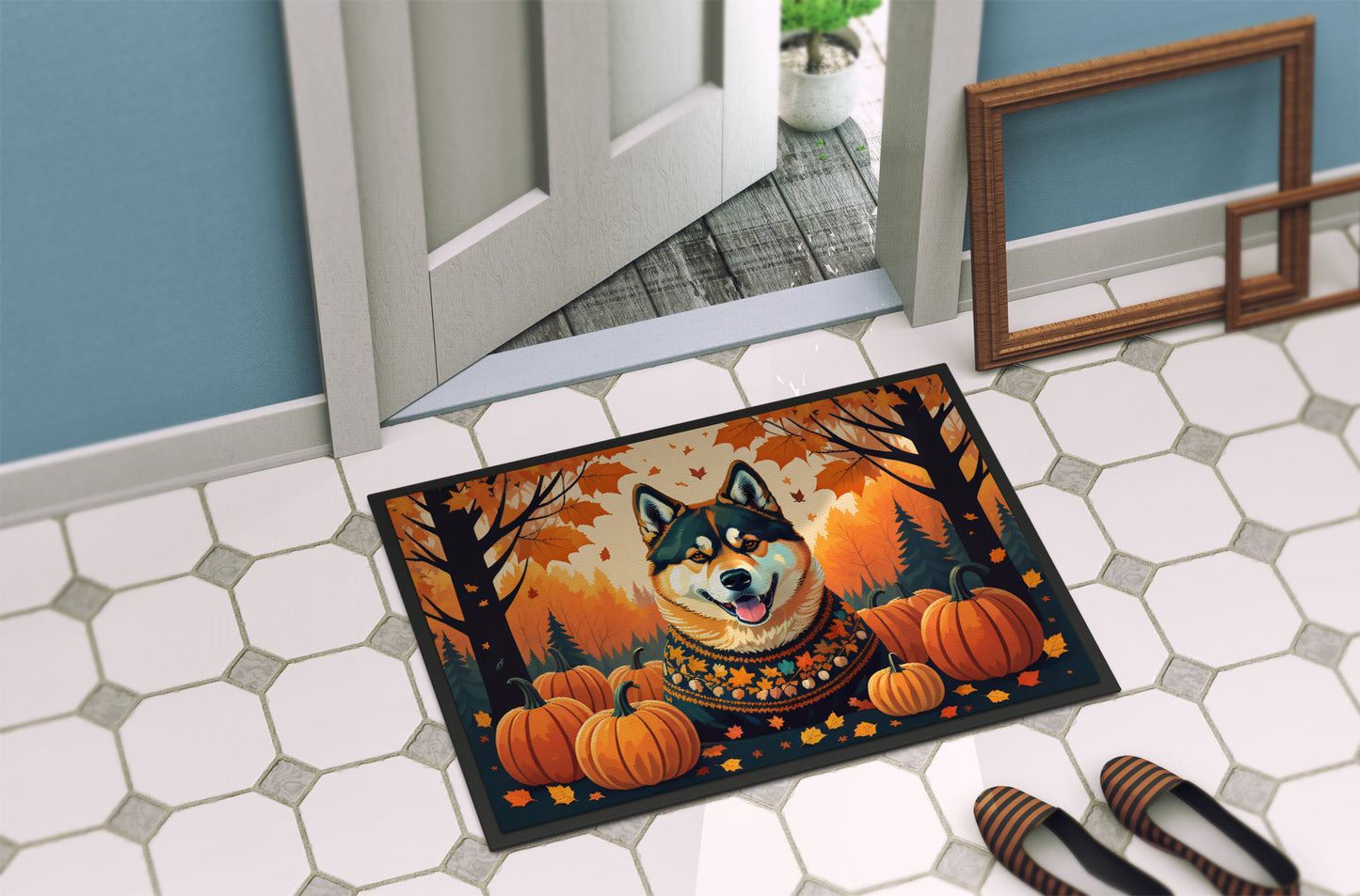 Akita Fall Doormat