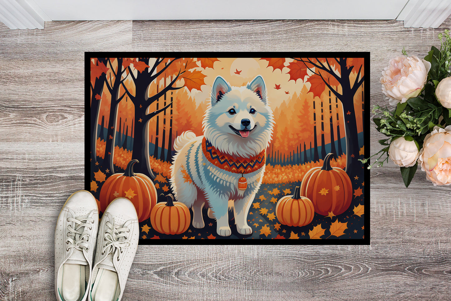 American Eskimo Fall Doormat