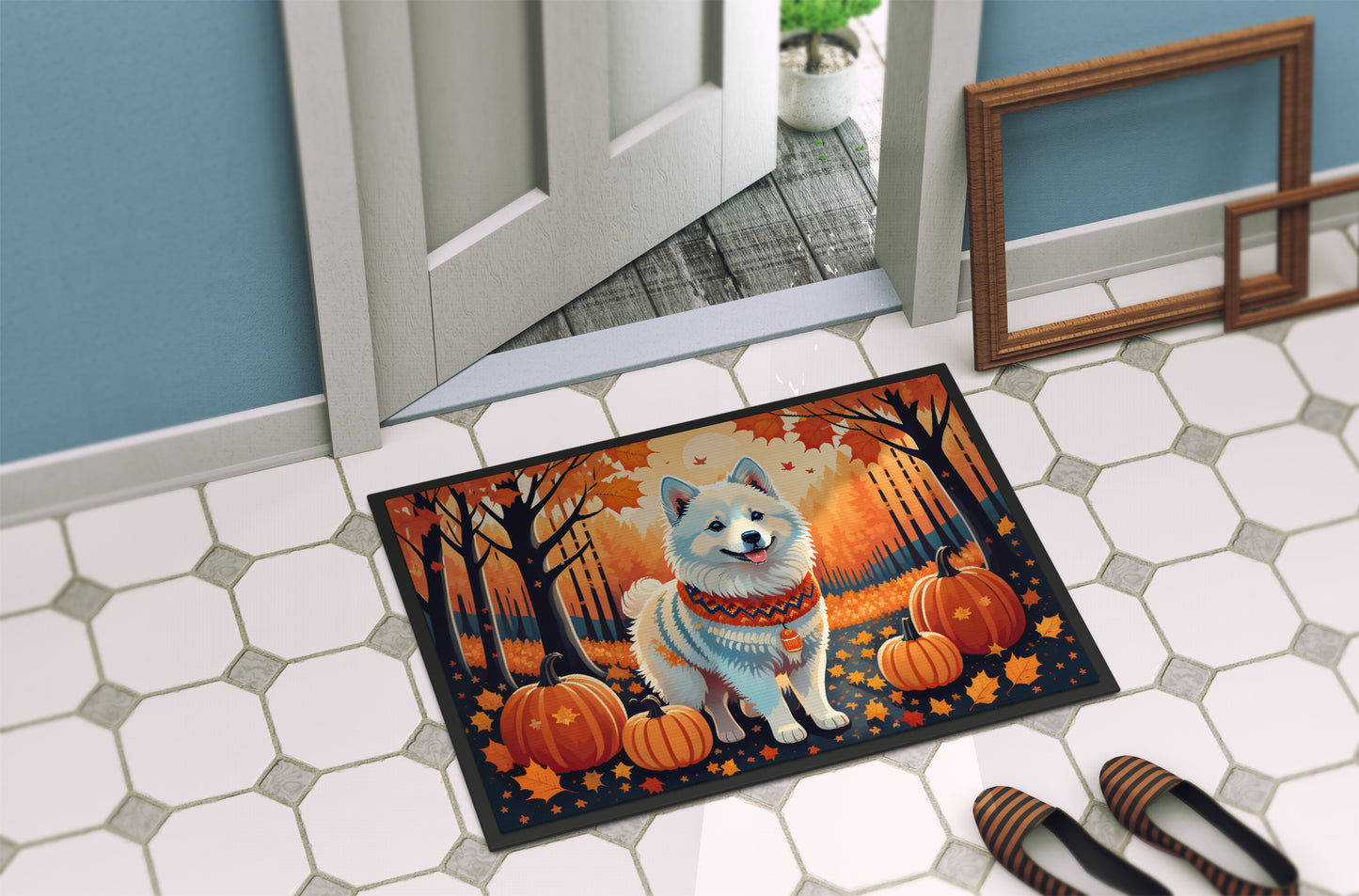 American Eskimo Fall Doormat