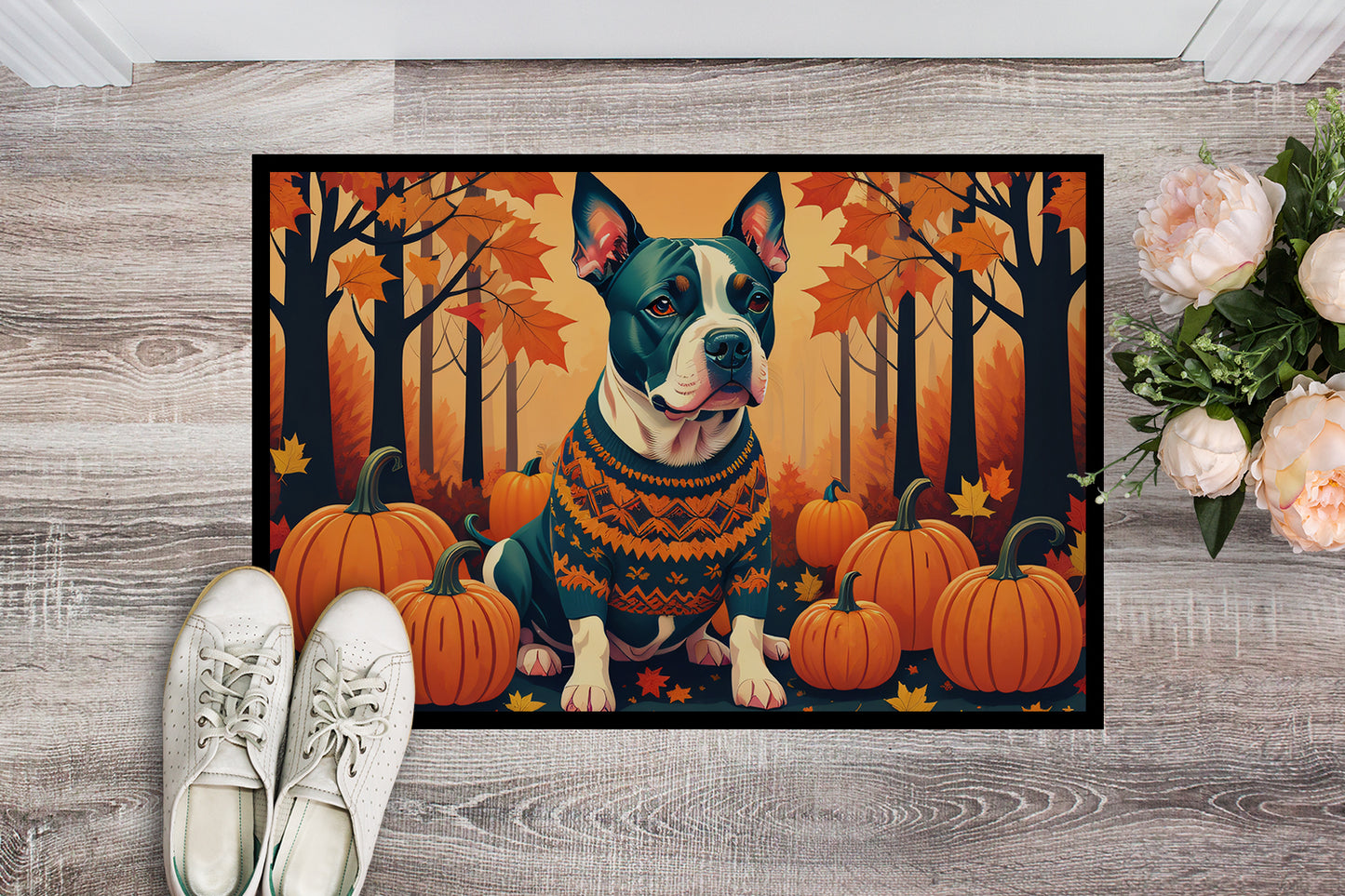 Pit Bull Terrier Fall Doormat