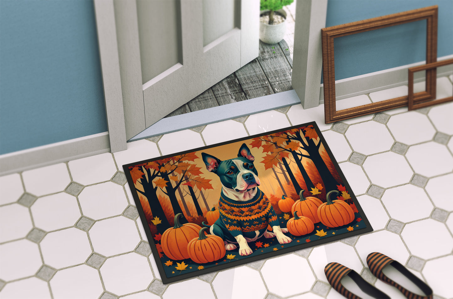 Pit Bull Terrier Fall Doormat