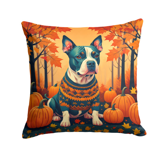 Buy this Pit Bull Terrier Fall Throw Pillow