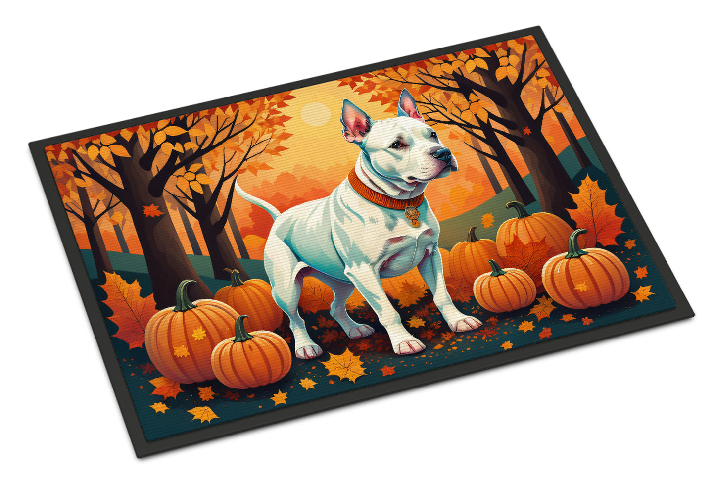 Buy this White Pit Bull Terrier Fall Doormat