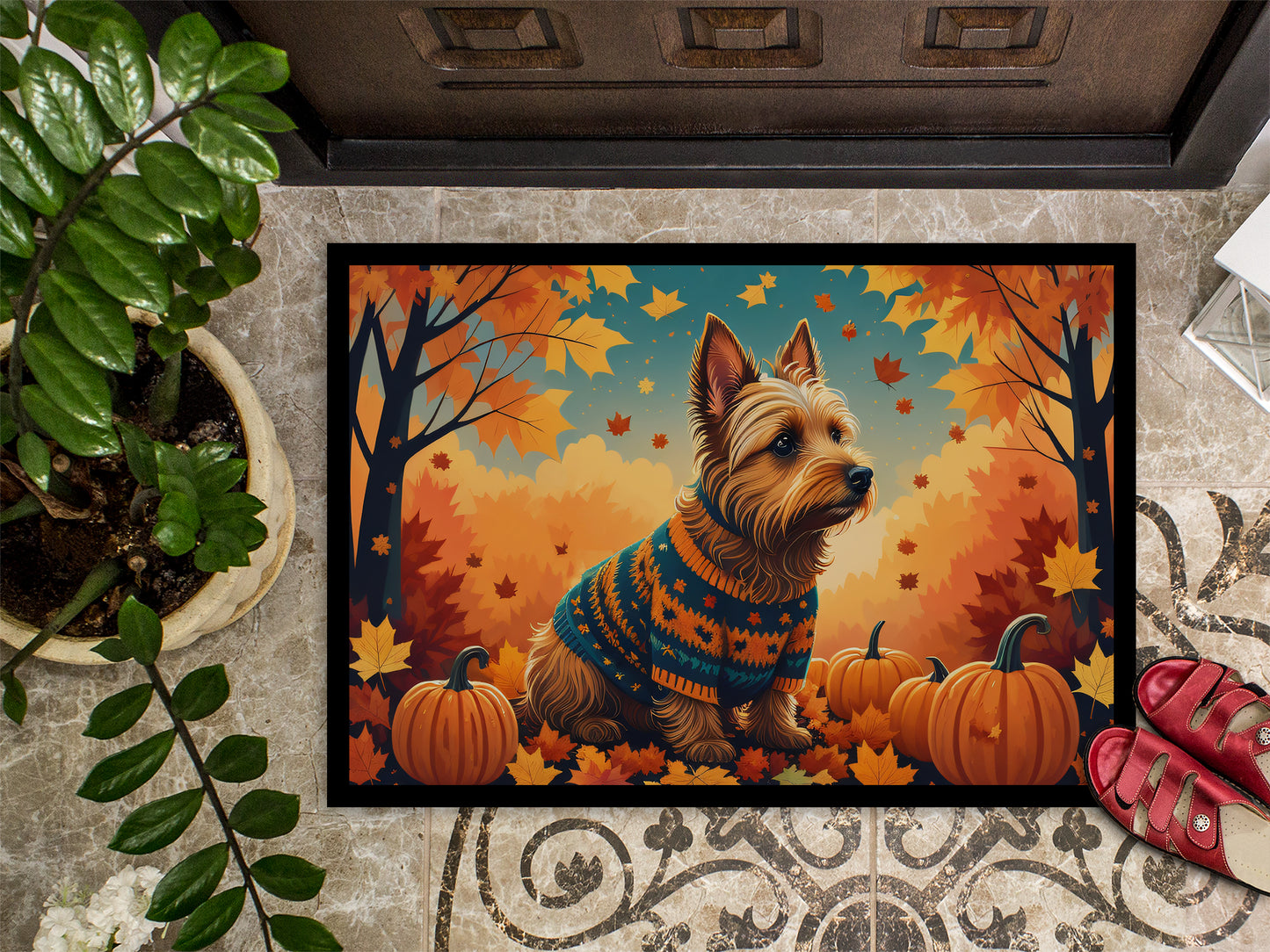 Australian Terrier Terrier Fall Doormat