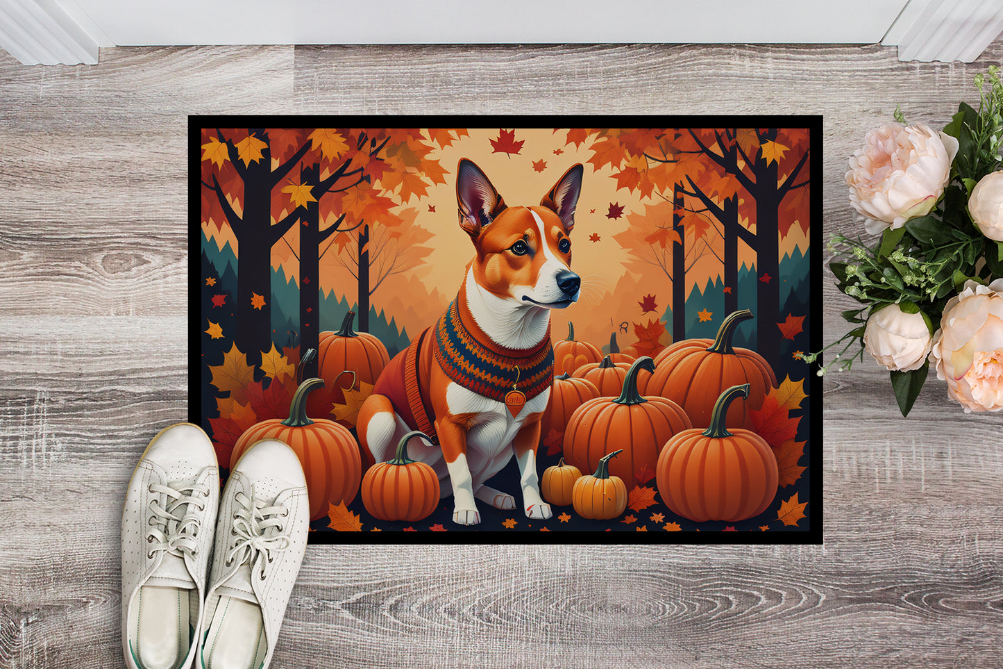 Red Basenji Fall Doormat