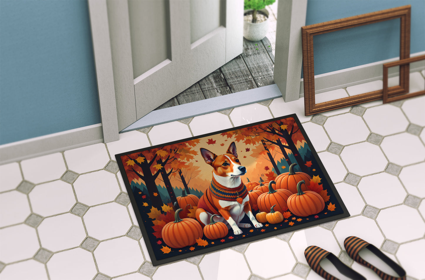 Red Basenji Fall Doormat