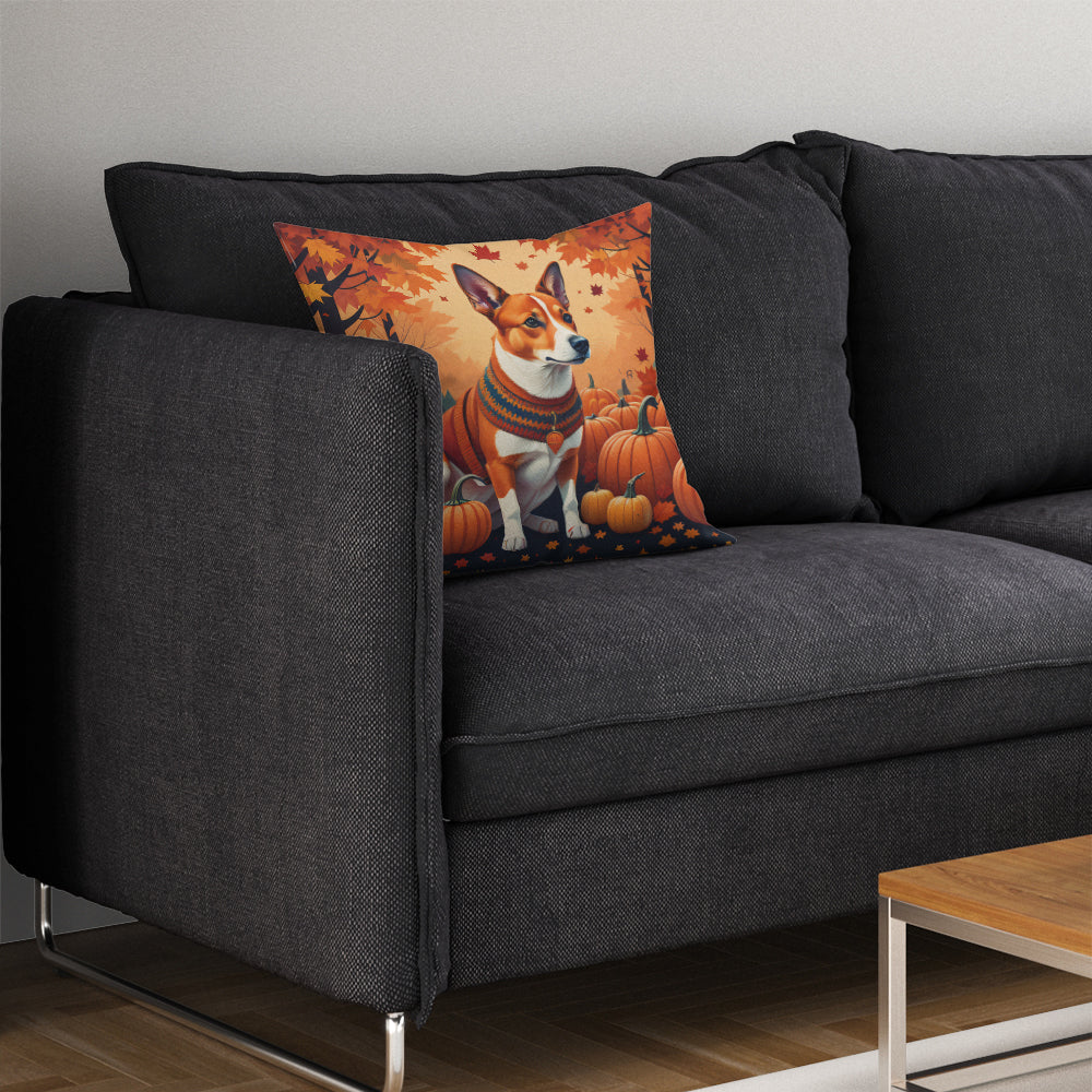 Red Basenji Fall Throw Pillow