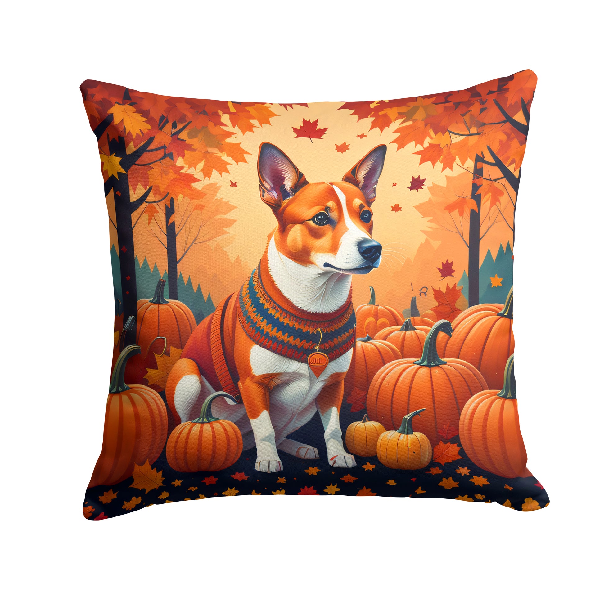 Buy this Red Basenji Fall Throw Pillow