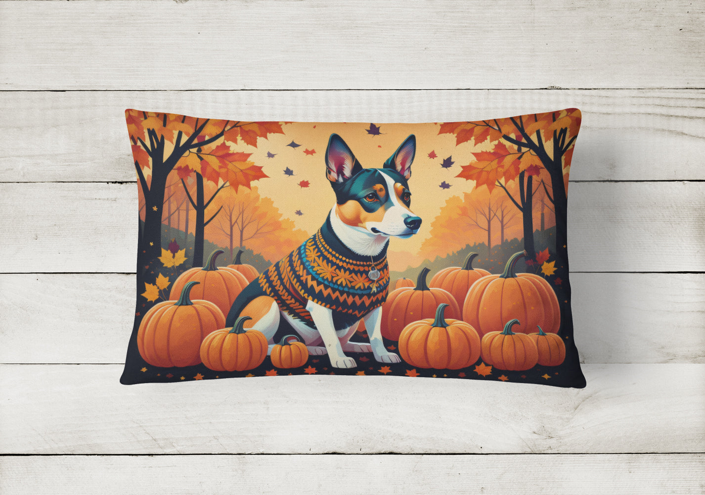 Basenji Fall Throw Pillow