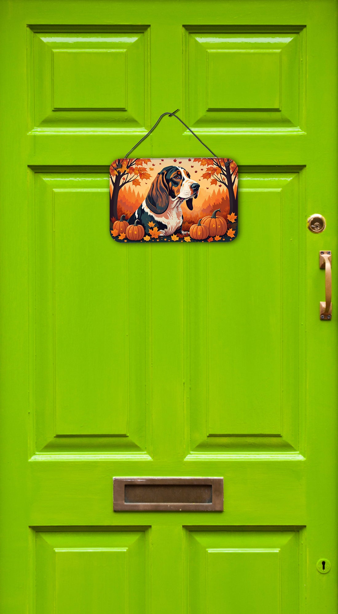 Basset Hound Fall Wall or Door Hanging Prints