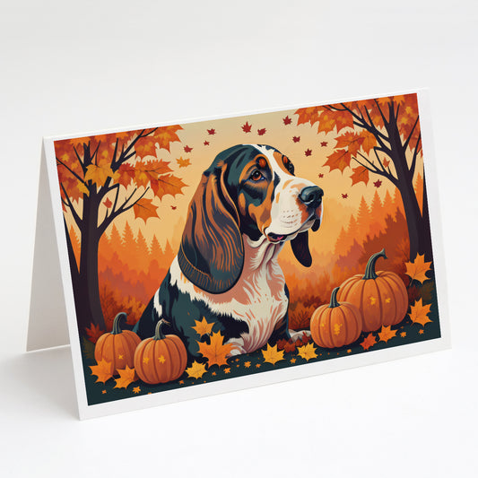 Buy this Basset Hound Fall Greeting Cards Pack of 8