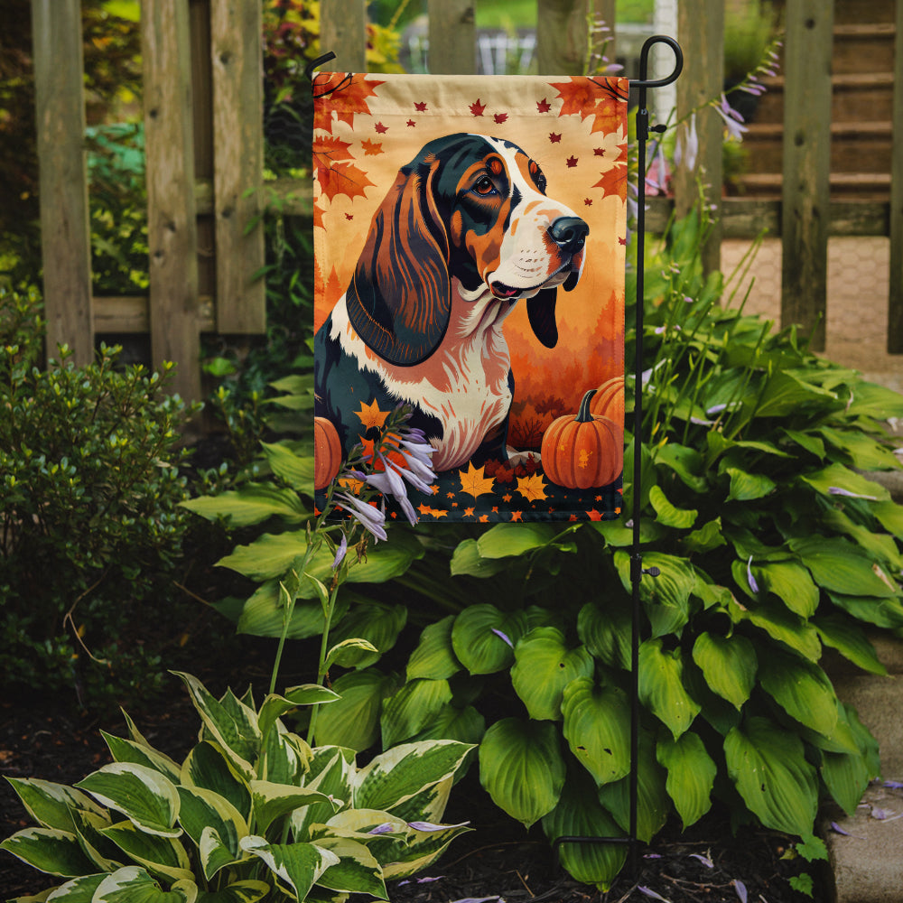 Basset Hound Fall Garden Flag