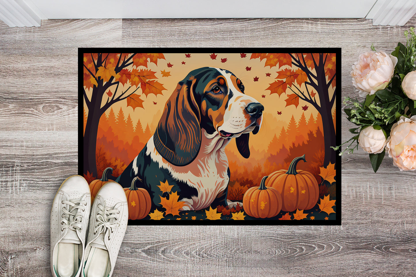 Basset Hound Fall Doormat