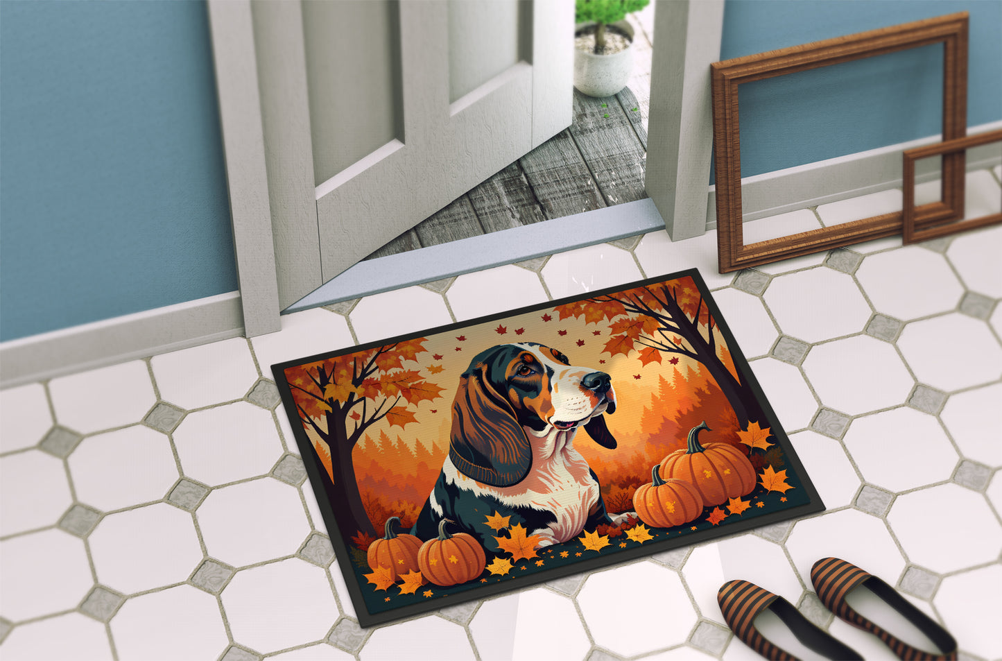 Basset Hound Fall Doormat